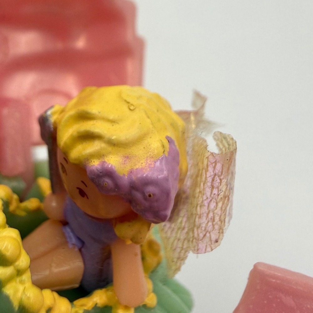 Vintage Poly Pocket "Fairy Fun" Flower Ring Miniature Toy Pink Green Purple - Picture 3 of 3